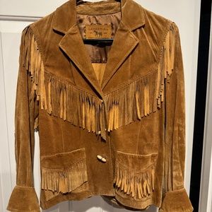 Vintage Lauren Ralph Lauren Suede Leather Fringe Jacket